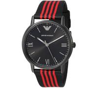 EMPORIO ARMANI HOMME 43MM BRACELET NYLON NOIR QUARTZ ANALOGIQUE MONTRE AR11015