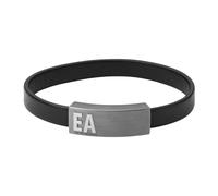 Emporio Armani, Homme, Accessoires, Noir, Taille: ONE Size Bracelet Essentiel en Cuir Noir