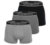 Emporio Armani Boxer Homme, Lot de 3 pièces, élastique Apparent, Coton élastiqué, Article EM000259 AF20669, MC208 Black/Steel/Grey, EUR XL - CN 175/100 - BR EG - MX EG