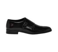 Emporio Armani, Homme, Chaussures, Noir, Taille: 41 EU Monkstrap en Cuir Brossé