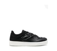 Emporio Armani, Homme, Chaussures, Noir, Taille: 44 EU Baskets Casual en Cuir
