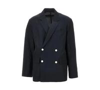 Emporio Armani, Homme, Costumes, Bleu, Taille: L Veste croisée en lin mélangé