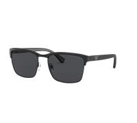 Emporio Armani Homme EA2087 301487 Lunettes de soleil Métal Noir Gris Pillow Normale