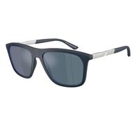 Emporio Armani Homme EA4237 618925 Lunettes de soleil Injecté Bleu Blu Carré Normale