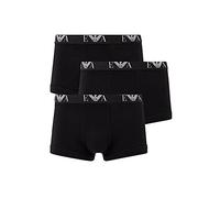 Emporio Armani Homme Emporio Armani Men's Basic - Essential Monogram 3-pack Trunk Boxer, Black/Black/Black, L EU