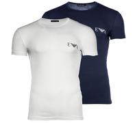 Emporio Armani Homme T-Shirt, 2er Paquet - Bold Monogram, Col Rond, Ajusté Coupe