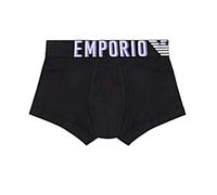 Emporio Armani Iconic Megalogo Men's Trunks Caleçons pour Homme, Noir