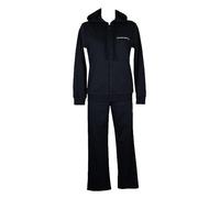 Emporio Armani Interlock Lounge Zip Tracksuit Sweatshirt, Bleu Marine, M Femme