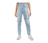 Emporio Armani - Jean en denim coupe relax - Femme - Jeans - Bleu - Taille: W27