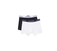 Emporio Armani 2-Pack Boxer Essential Core Logoband, Blanc/Marine, XL (Lot de 2) Homme