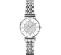 Emporio Armani Ladies Gianni T-Bar AR1925 Watch - 32mm Stainless Steel, White Dial, Quartz, 30m Water Resistant