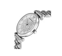 Emporio Armani Ladies Gianni T-Bar AR1925 Watch - 32mm Stainless Steel, White Dial, Quartz, 30m Water Resistant