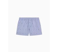 Emporio Armani Logo Pattern Woven Boxer Caleçon Boxeur, Bleu, M Homme