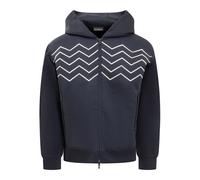Emporio Armani - Long Sleeve Zip-through SweaT-shirt - Homme - Sweatshirts et sweats à capuche - Bleu - Taille: S