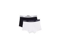 Emporio Armani Lot de 2 Bandes Logo Trunk Essential Core Underwear, Multicolore (Bianco/Marine), XXL Homme