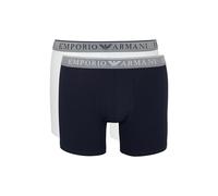 Emporio Armani Lot de 2 Boxers pour Homme, Armani Bleu/Blanc, L