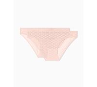 Emporio Armani Lot de 2 Slips Allover Eagle Mesh pour Femme, Rose, Taille M, Rose, M