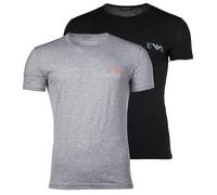 EMPORIO ARMANI Lot de 2 t-Shirts à col Rond Bold Monogram pour Homme, Noir, Taille M