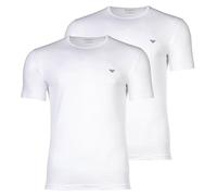 Emporio Armani - Lot de 2 t-shirts col rond ajustés viscose de bambou doux au toucher Blanc XL