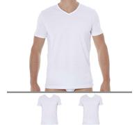 Emporio Armani Lot de 2 T-Shirts V-Neck Pure Cotton Blancs Blanc S