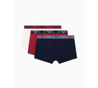 Emporio Armani Bold Monogram 3-Pack Trunk Maillot, Bleu, S Homme
