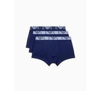 Emporio Armani Bold Monogram 3-Pack Trunk Maillot, Bleu, XXL Homme