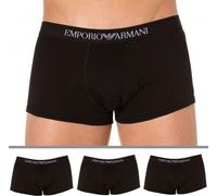 Emporio Armani Lot de 3 Boxers Pure Cotton Noirs Noir S