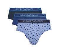 Emporio Armani, Homme, Sous-vêtements, Bleu, Taille: XS Slips en Coton Bleu Extensible