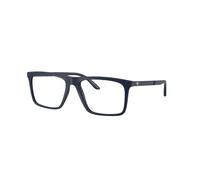 Emporio Armani - Lunettes de vue carrées - Homme - Accessoires - Noir - Taille: 55 MM