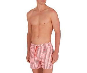 EMPORIO ARMANI Maillot de Bain pour Homme Motif imprimé 10,2 cm, Blanc/Rouge COM, X-Large
