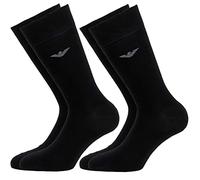 Emporio Armani Underwear 2-Pack Short Socks Chaussettes, Black X, TU Homme