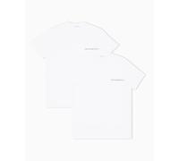 EMPORIO ARMANI 2-Pack V Neck T-Shirt, Blanc/Blanc, M Homme