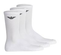 Emporio Armani Man's Casual Cotton Lot de 3 paires de socquettes Blanc Taille unique, Blanc/blanc., Taille unique