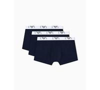 Emporio Armani Man's Core Logoband Lot de 3 Boxers Bleu Taille L, Armani Blue/Armani Blue/Armani Blue, L