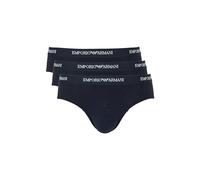 Emporio Armani Man's Core Logoband Lot de 3 Slips Bleu Taille L, Armani Blue/Armani Blue/Armani Blue, L