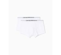 Emporio Armani Man's Soft Touch Lot de 2 caleçons en Viscose de Bambou, Blanc, Taille S, Blanc/Blanc, S