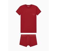Emporio Armani MEGALOGO T-Shirt + Trunk, Rouge, M, Rouge, M