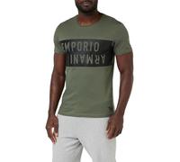 EMPORIO ARMANI Bold Logo Crew Neck T-Shirt, Military/Black, M Homme