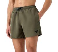 Emporio Armani Logoband Swim Boxer Trunks, Vert Militaire, 52 Homme