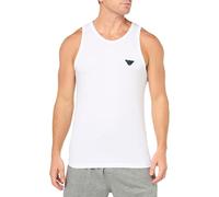 Emporio Armani Men's Shiny Logoband Tank, White, XL
