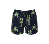 EMPORIO ARMANI Mid Boxer Maillot de Bain, Crabe imprimé Bleu, XS Homme