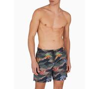 EMPORIO ARMANI Mid Boxer Maillot de Bain, CAMU Green/Eagles, XL Homme