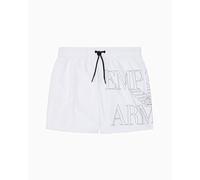 EMPORIO ARMANI Mid Boxer Maillot de Bain, White, XS Homme