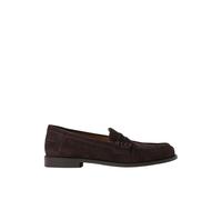 Emporio Armani - Mocassins Penny en Cuir Daim - Homme - Chaussures - Brun - Taille: 44 EU
