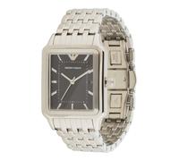 Emporio Armani Montre à affichage analogique noir / argent, Taille One Size