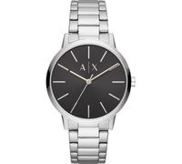 Emporio Armani Montre à affichage analogique noir / argent, Taille One Size