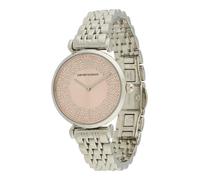 Emporio Armani Montre à affichage analogique rosé / argent / transparent, Taille One Size