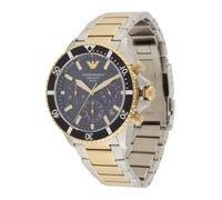 Emporio Armani Montre à affichage analogique 'WORLD EXPLORER' or / noir / argent, Taille One Size