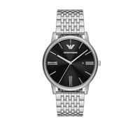 Emporio Armani Montre à trois aiguilles avec date, en acier inoxydable, pour homme, AR11600