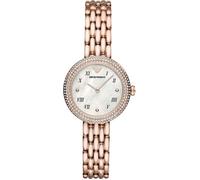 Emporio Armani Femmes Montre à affichage analogique or rose / blanc perle, Gris Taille unique